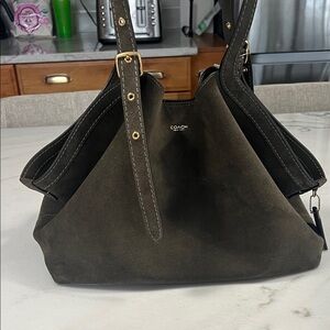 Coach Gramercy Olive Suede Tote NWT